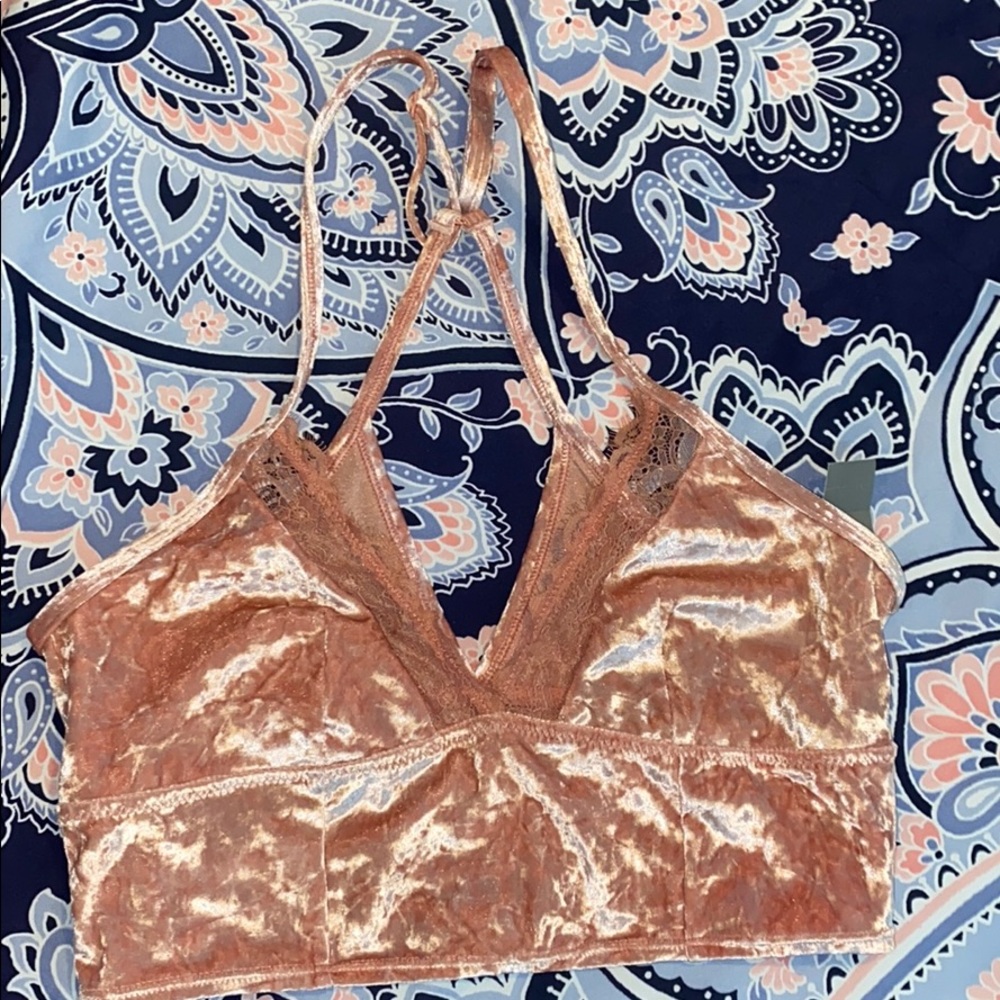 NWT Aerie Crushed Velvet Bralette - Picture 2 of 4